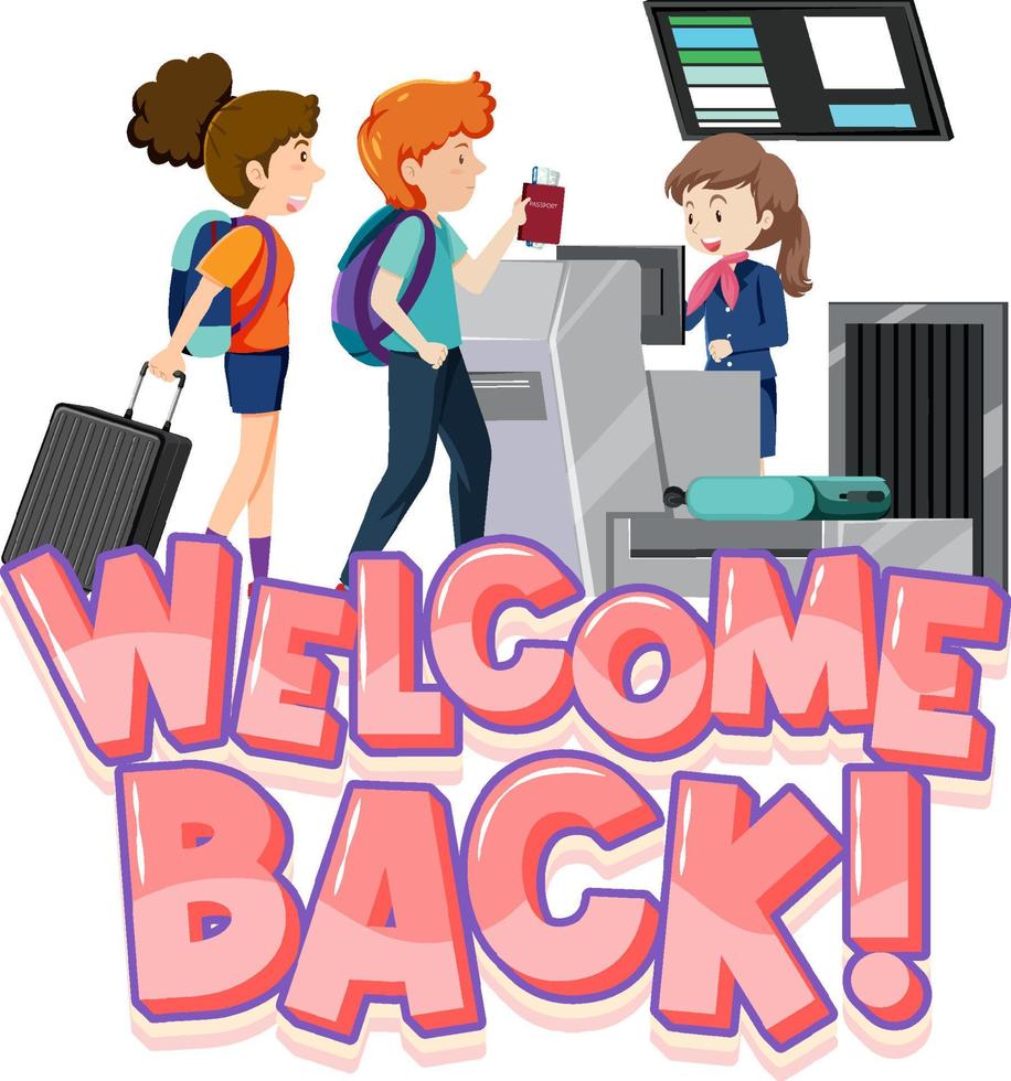 Welcome Back typography design vector