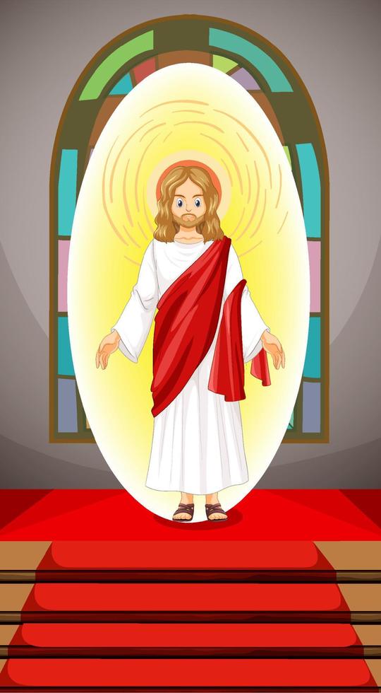 Jesus Christ in cartoon style vector
