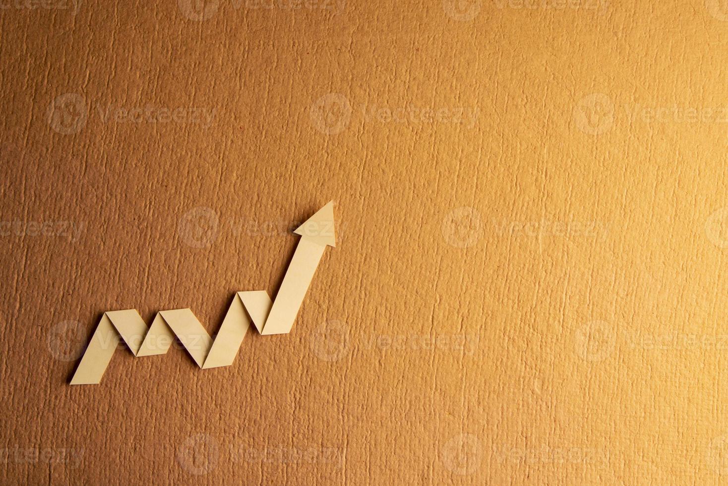 rising arrow, representing business growth photo