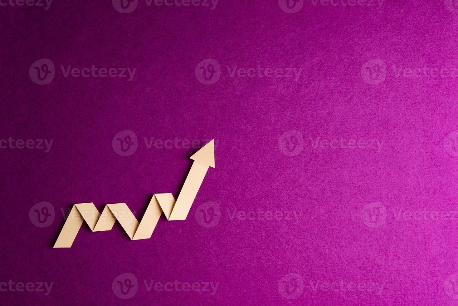 rising arrow, representing business growth photo