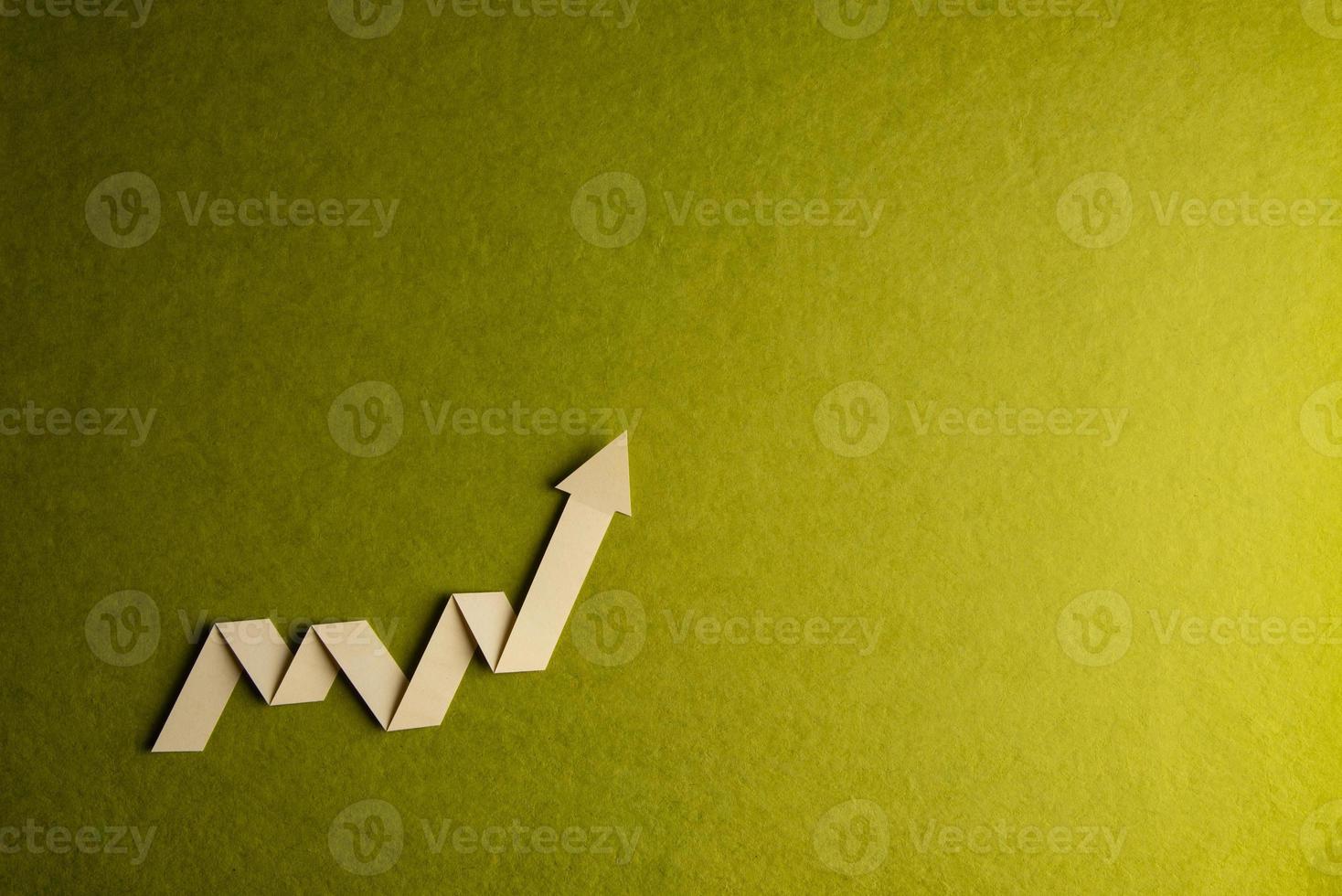 rising arrow, representing business growth photo