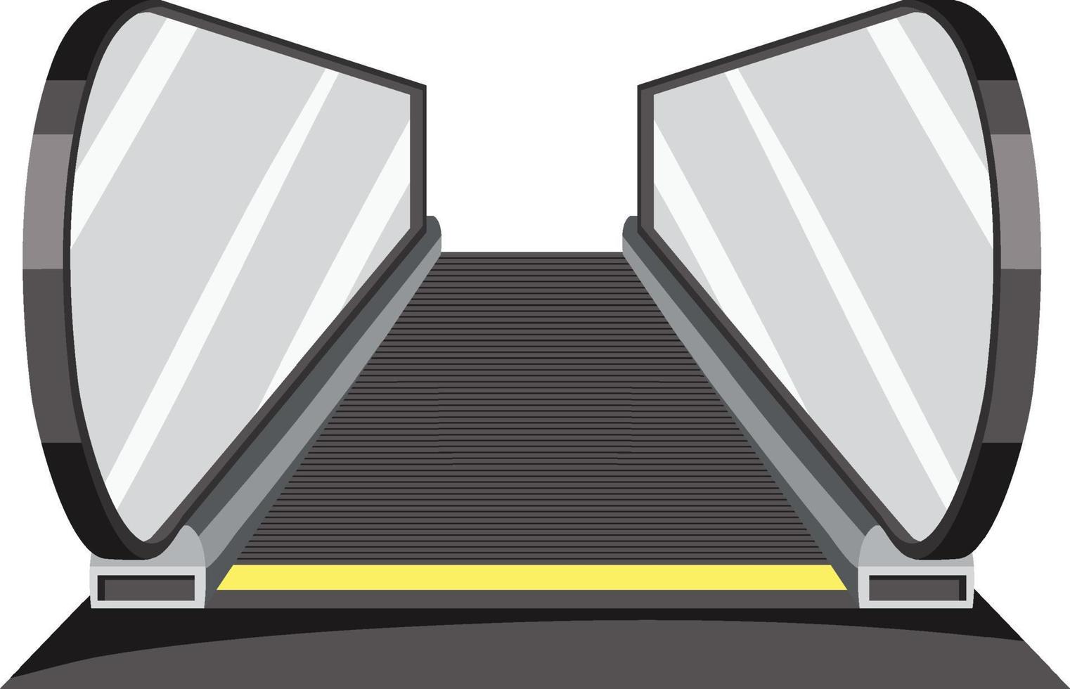 Front view of moving walkway vector