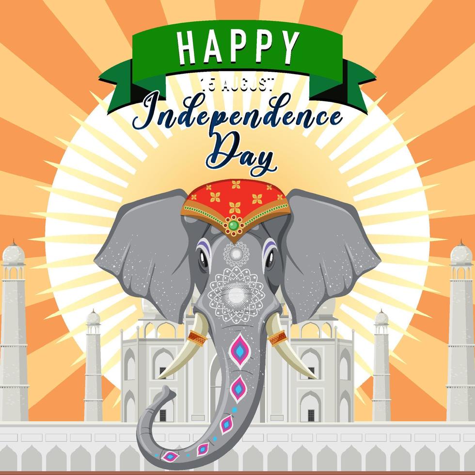 Happy India independence day vector