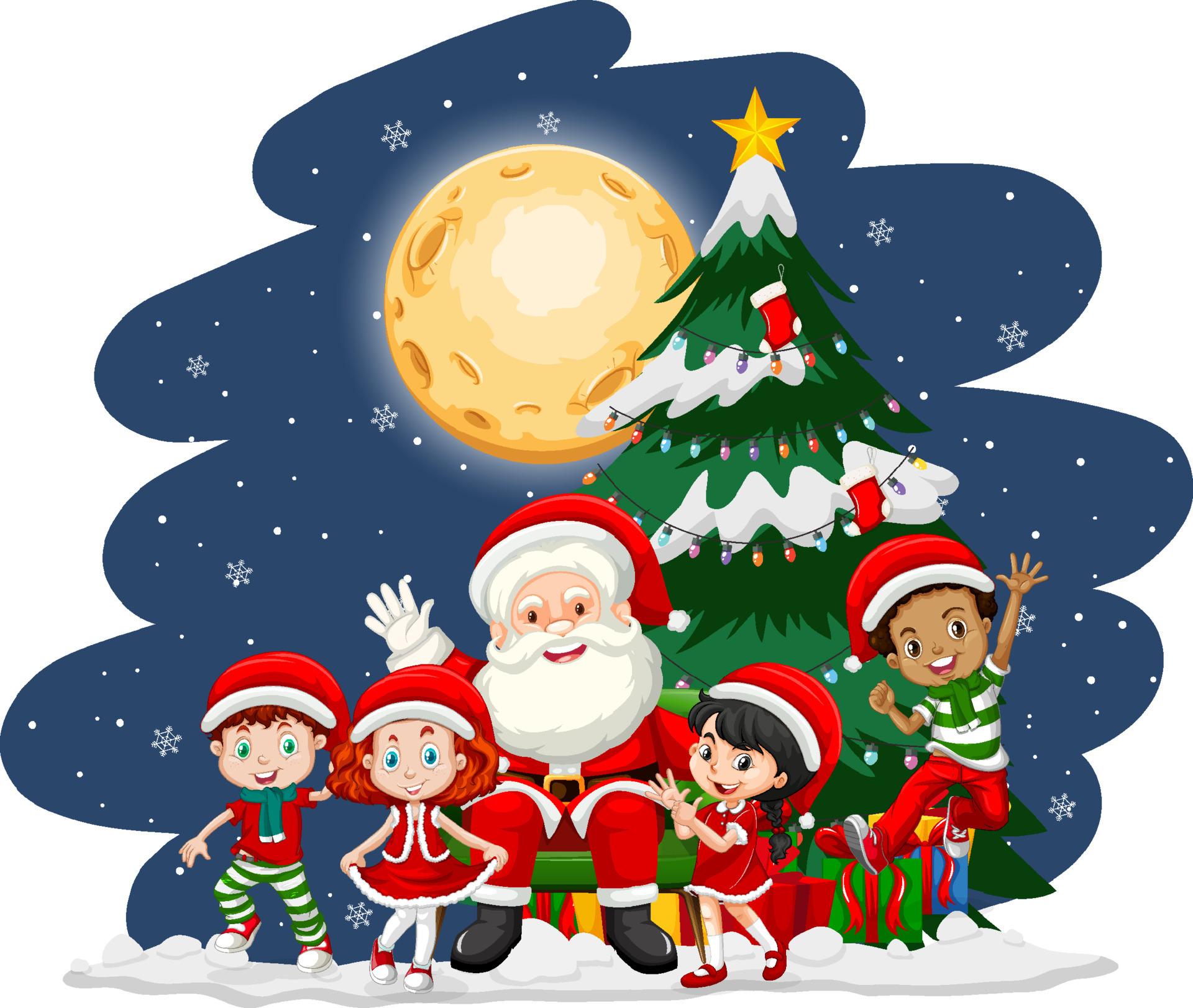 Christmas Day With Santa Claus With Children 6159289 Vector Art At Vecteezy christmas-day-with-santa-claus-with-children-6159289-vector-art-at-vecteezy