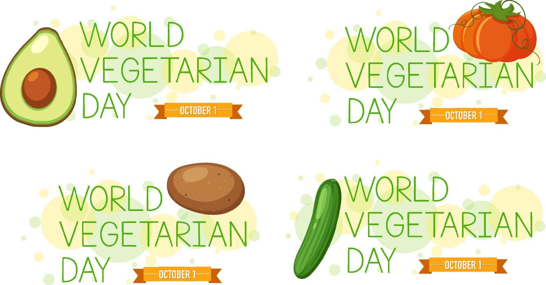 World Vegetable Day poster with avocado vector