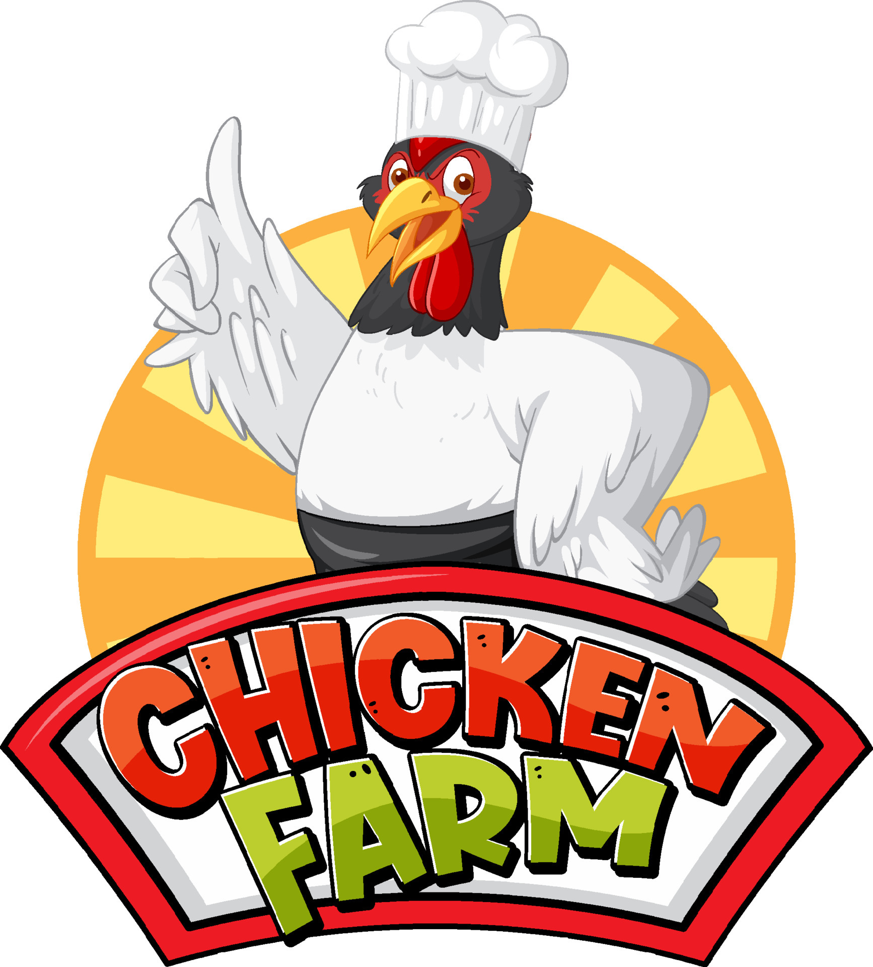 Chicken chef cartoon character with chicken farm banner 6159417 Vector Art at Vecteezy Chicken chef cartoon character with chicken farm banner 6159417 Vector Art at Vecteezy