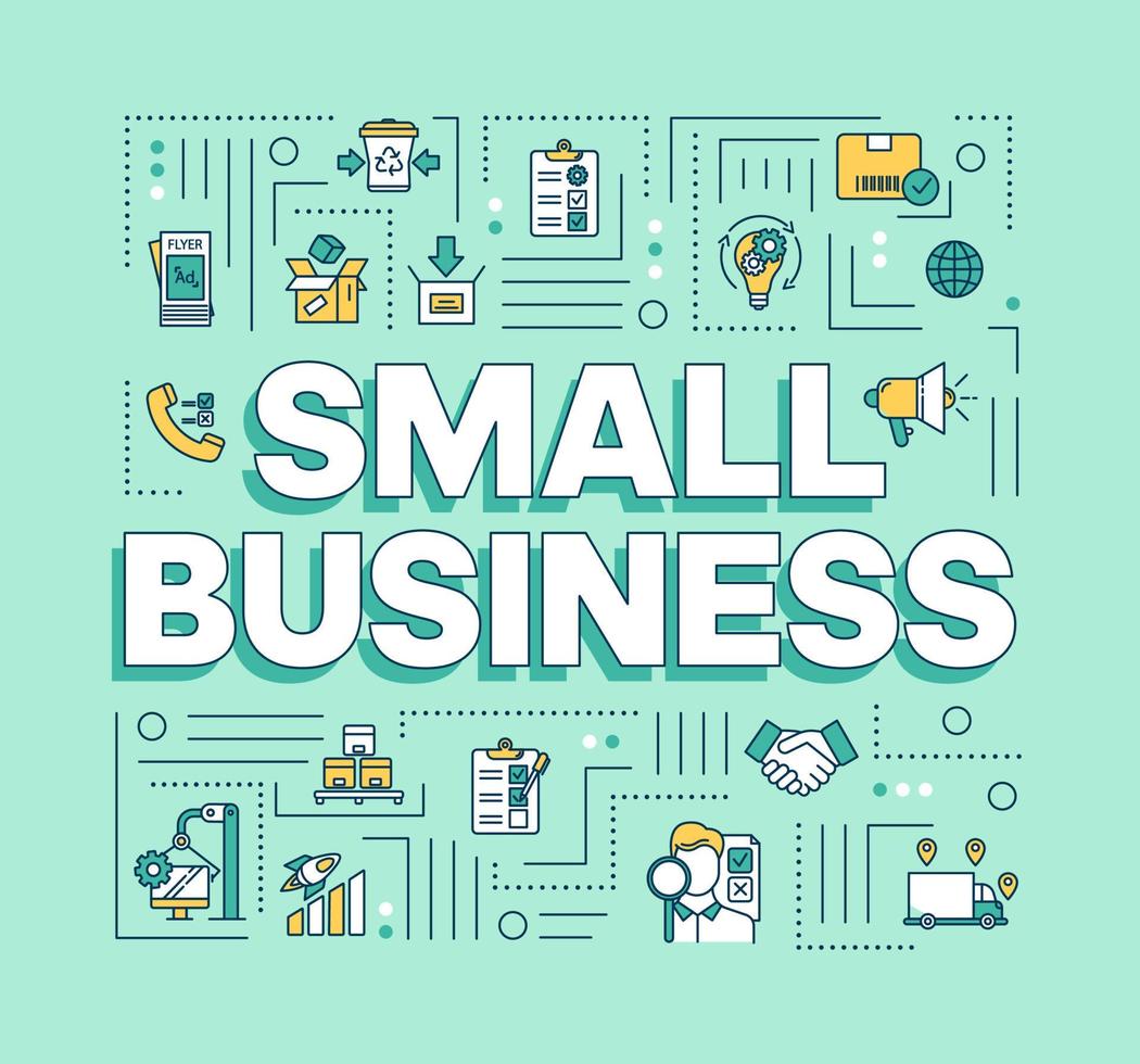 Small business word concepts banner. Little enterprises. Startup launch ...