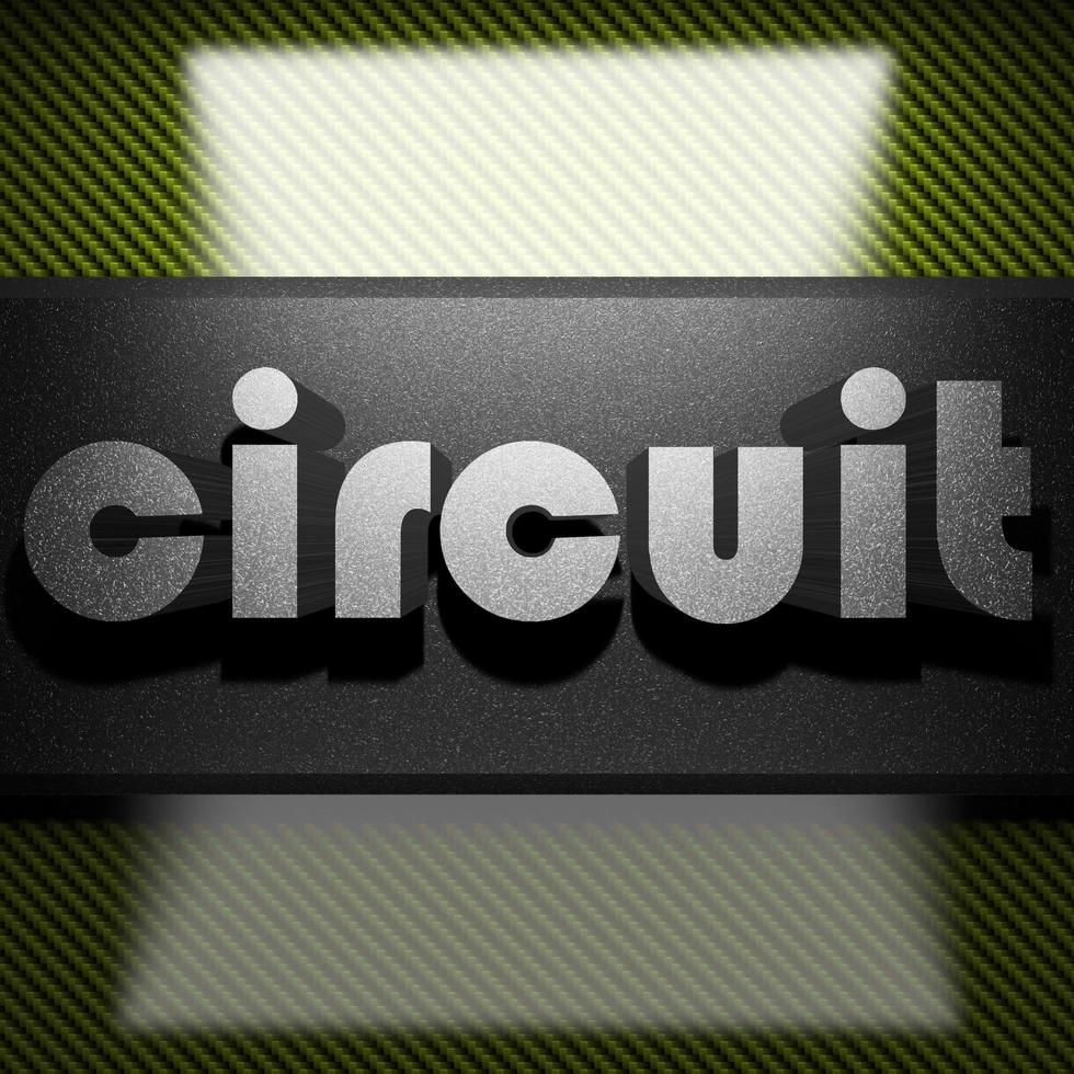 circuit word of iron on carbon photo