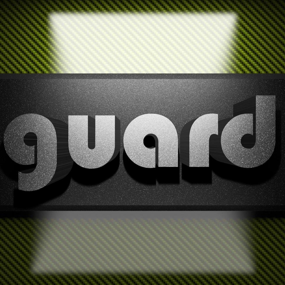 guard word of iron on carbon photo