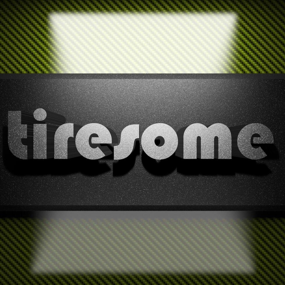 tiresome word of iron on carbon 6160488 Stock Photo at Vecteezy