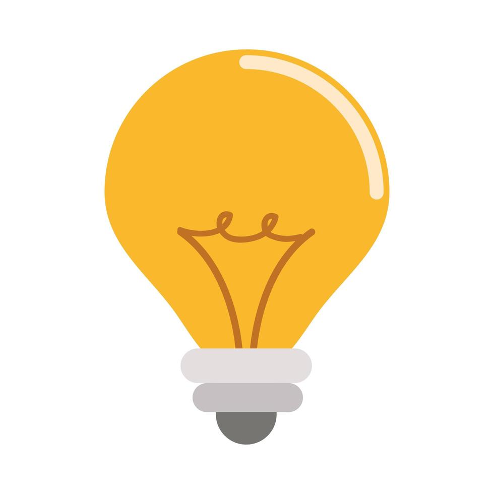 light bulb flat icon vector