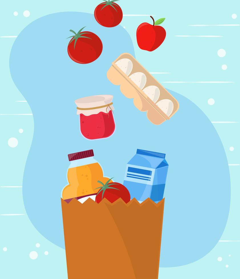 grocery shopping concept vector