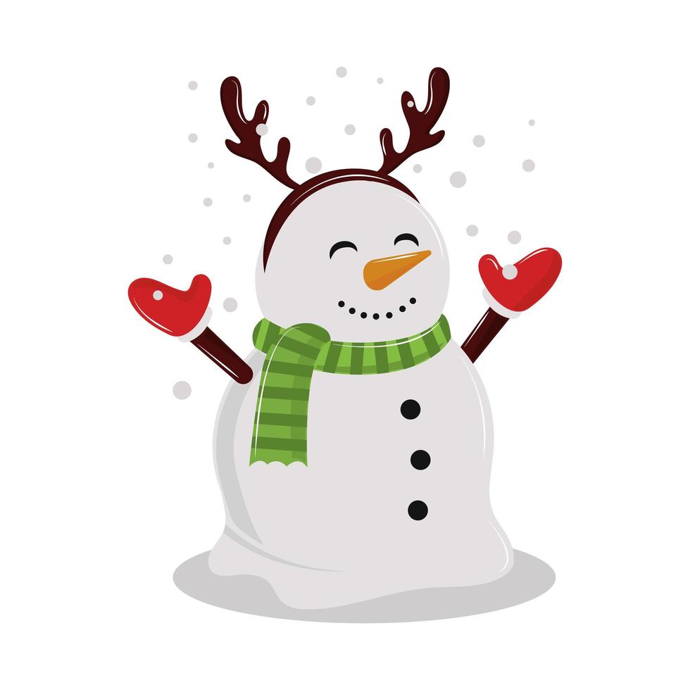 snowman with horns vector