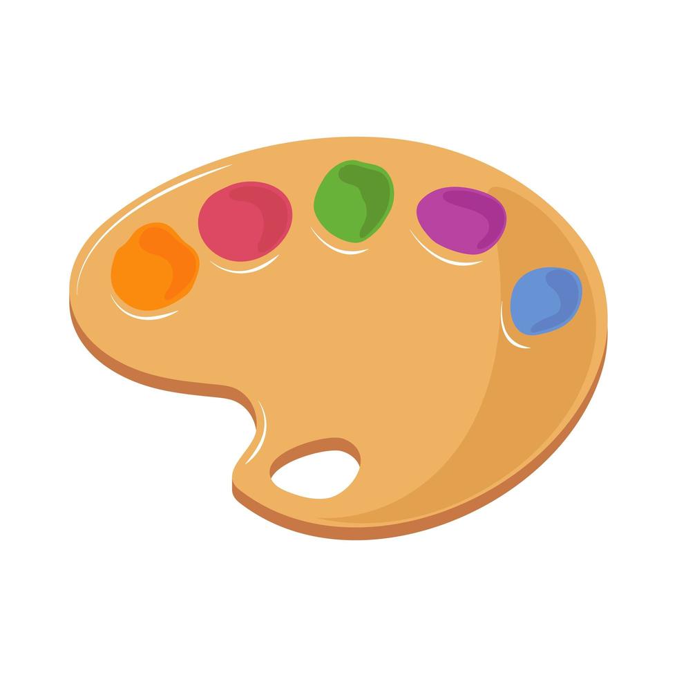 artistic palette color vector