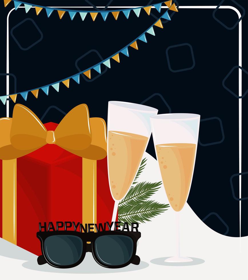 happy new year poster vector