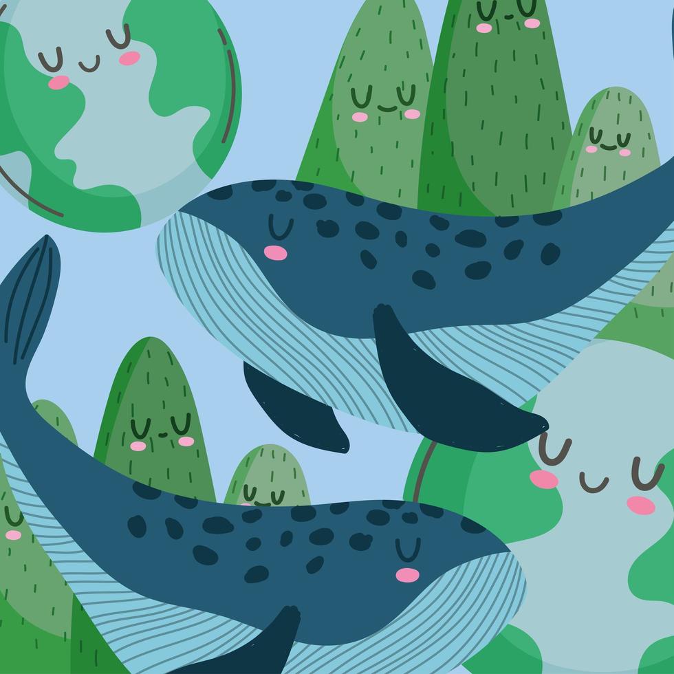 save water and planet vector