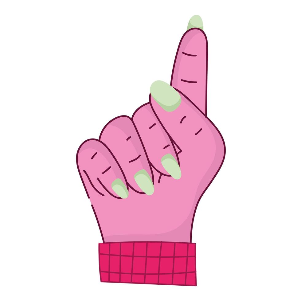 hand raising index vector