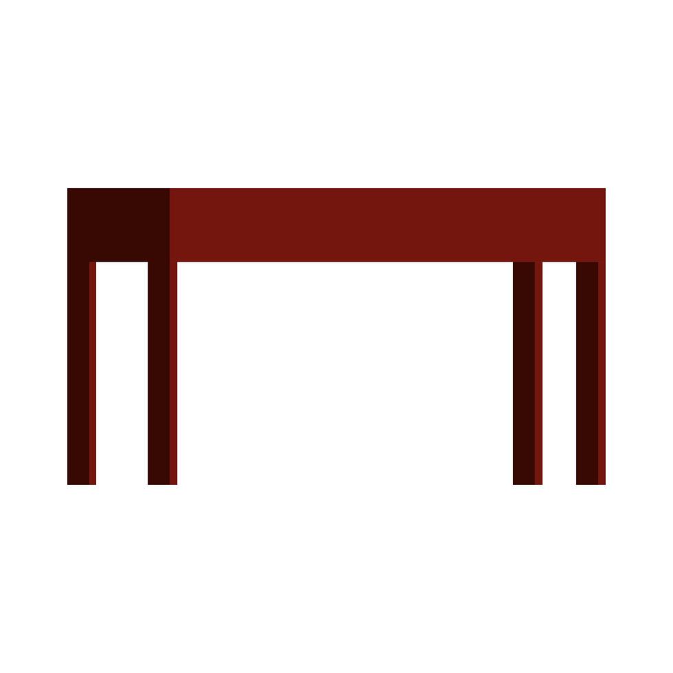 wooden table furniture vector
