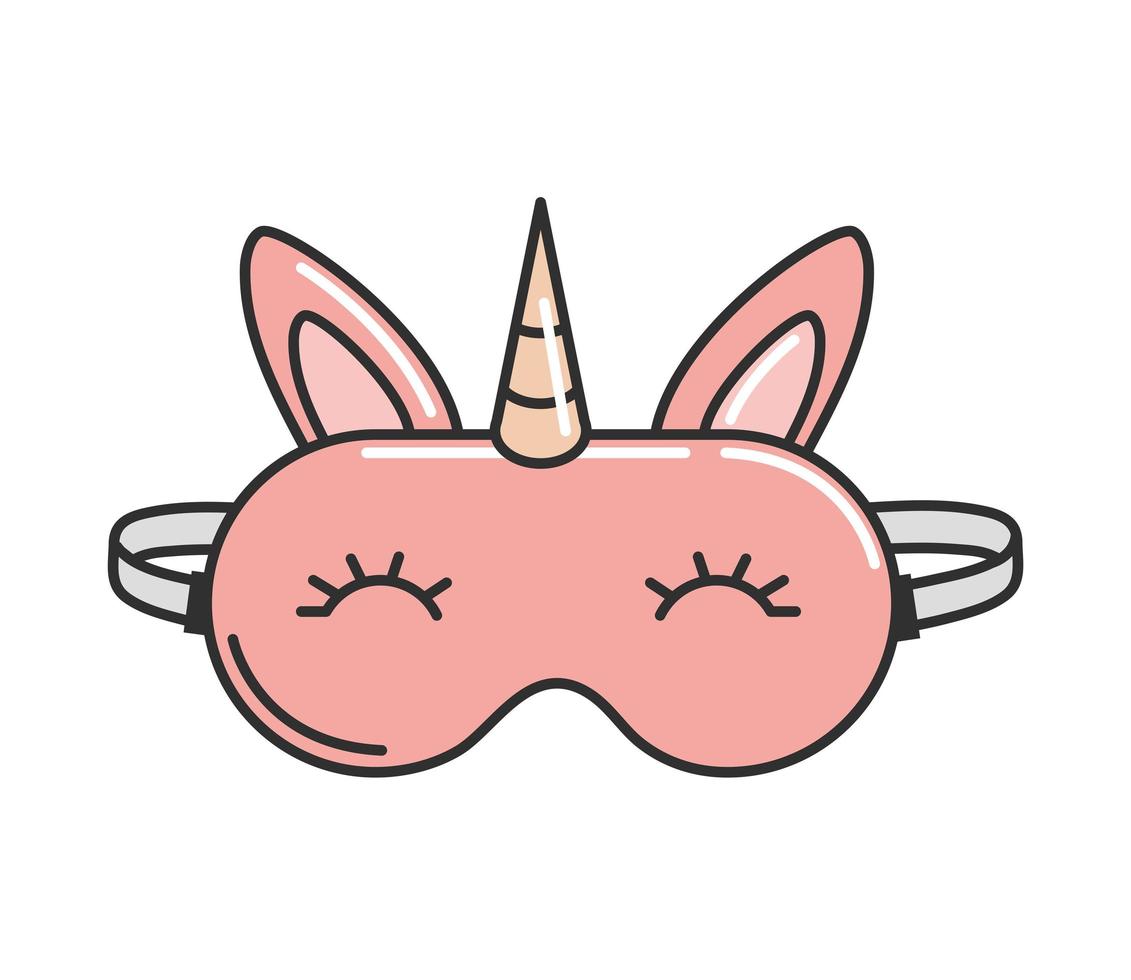 sleep mask unicorn vector