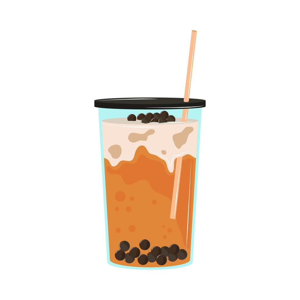 té de burbujas fresco vector