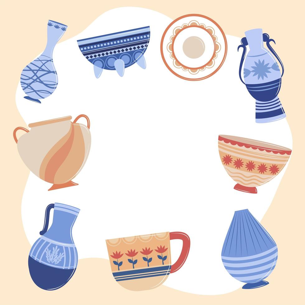 craft and handmade pottery vector