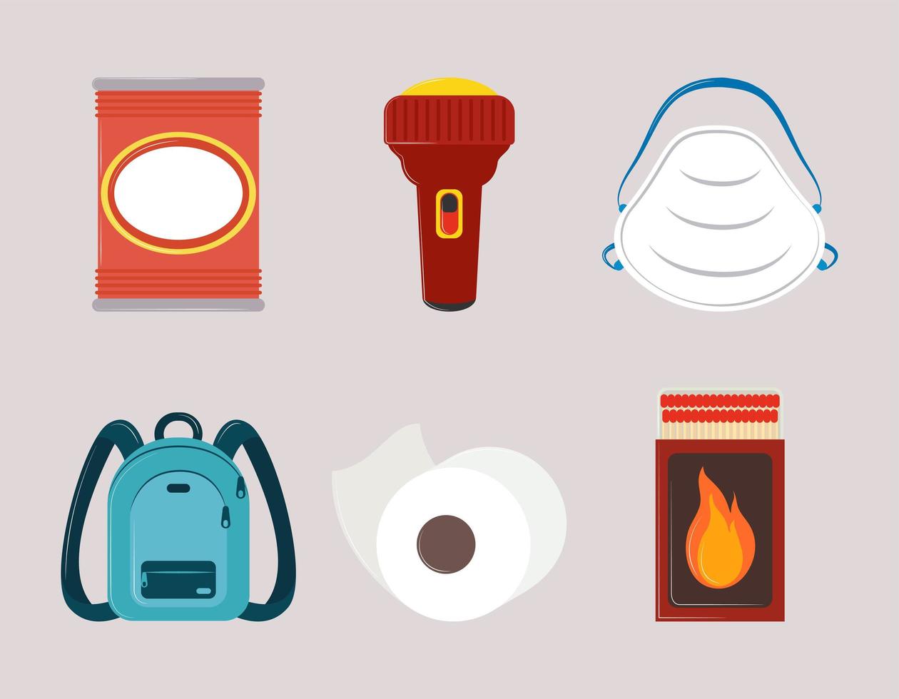 disaster preparedness kit vector