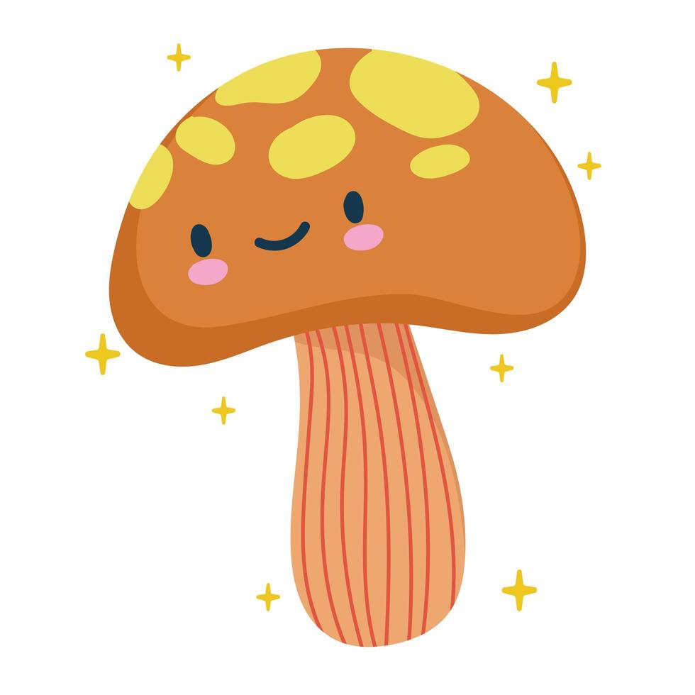 cute mushroom icon vector