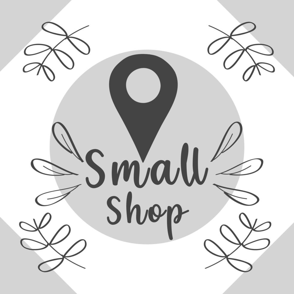 small shop message vector