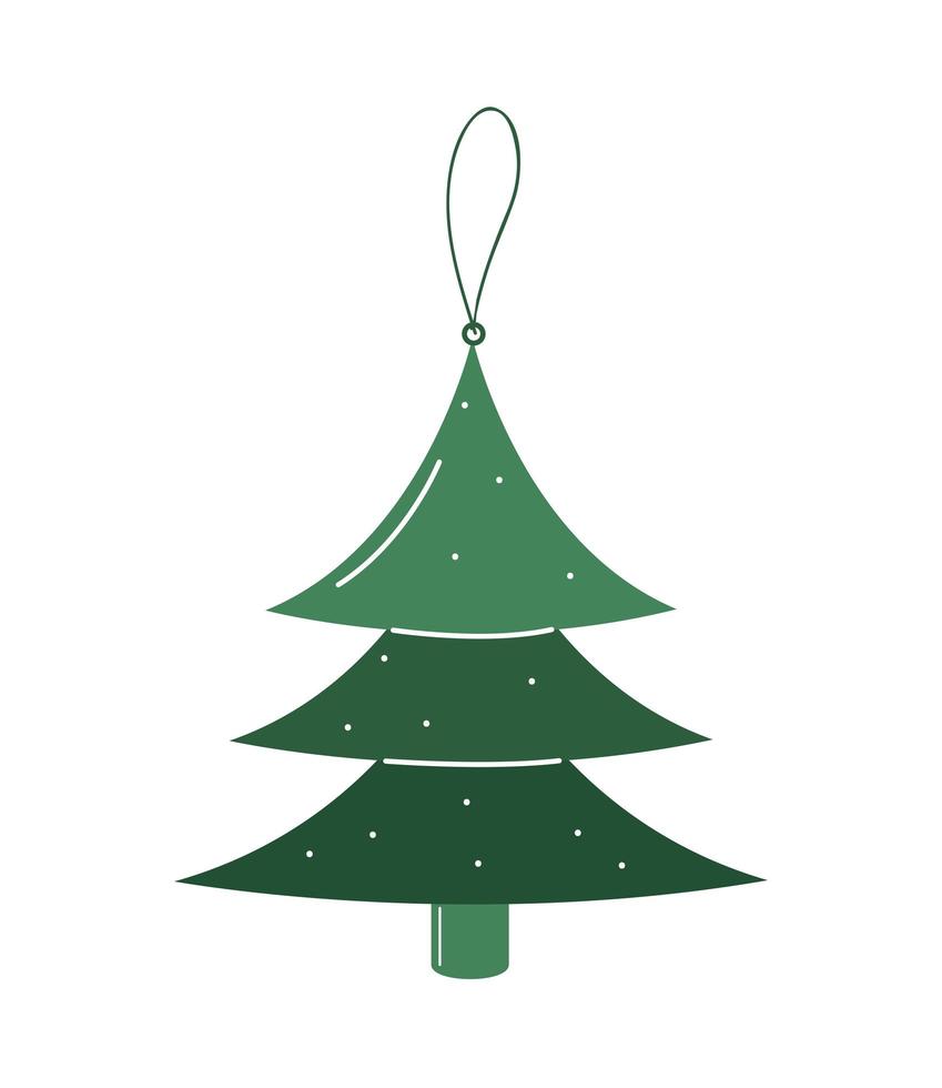 hanging christmas tree vector