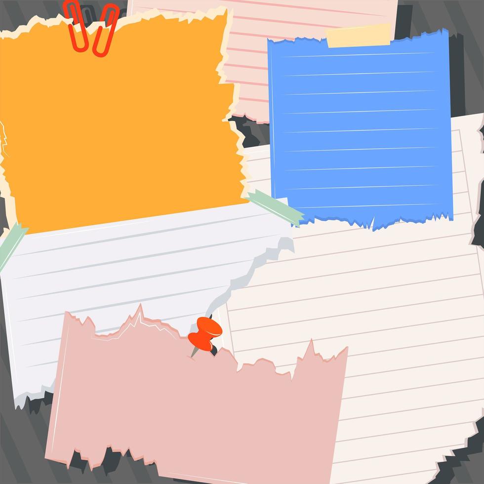 many torn paper vector