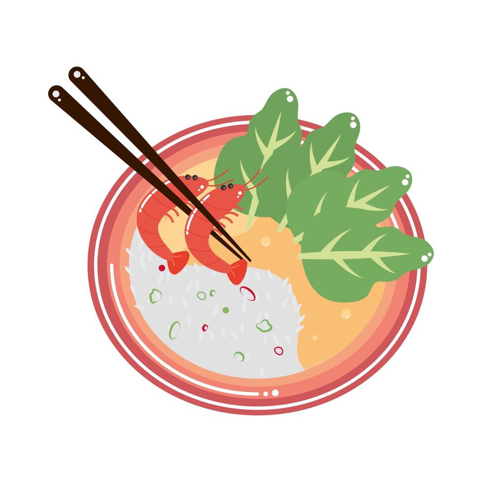 comida tradicional china vector