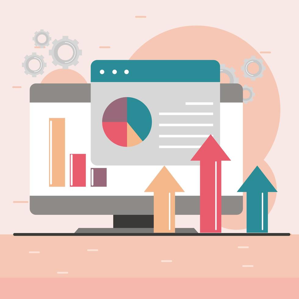 finance data analysis vector