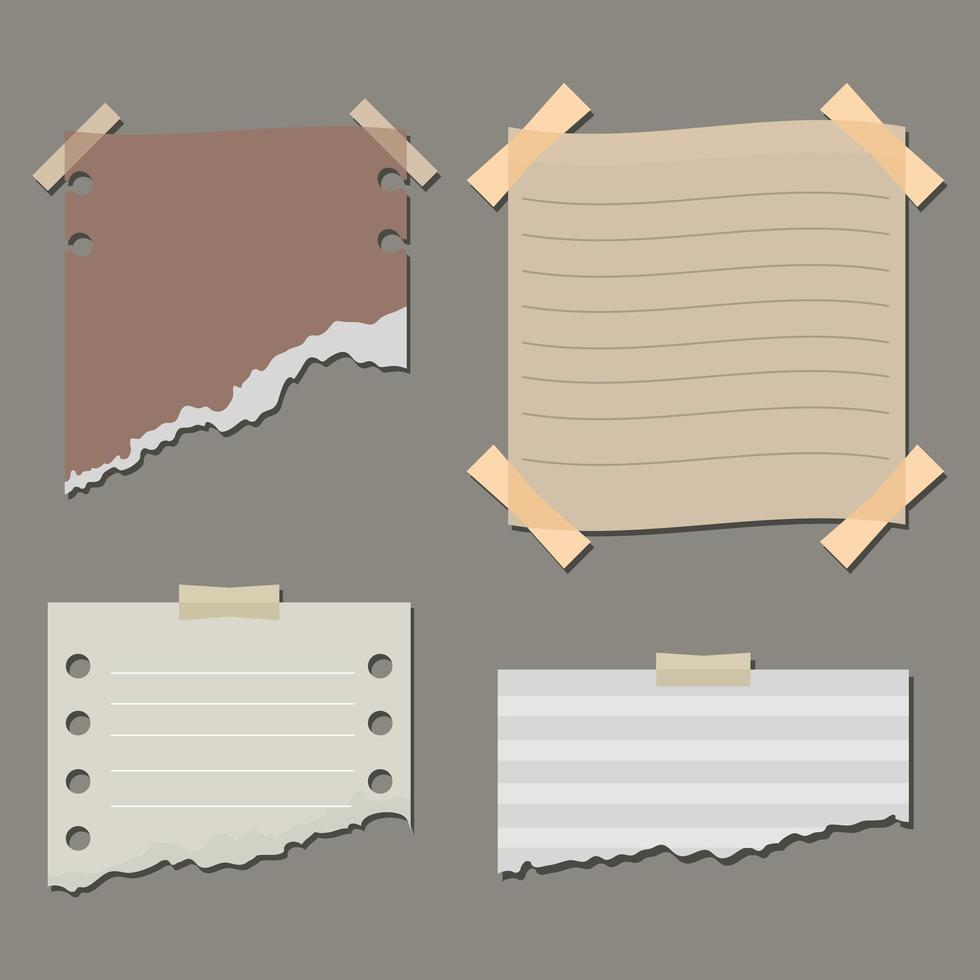 torn papers and tape vector