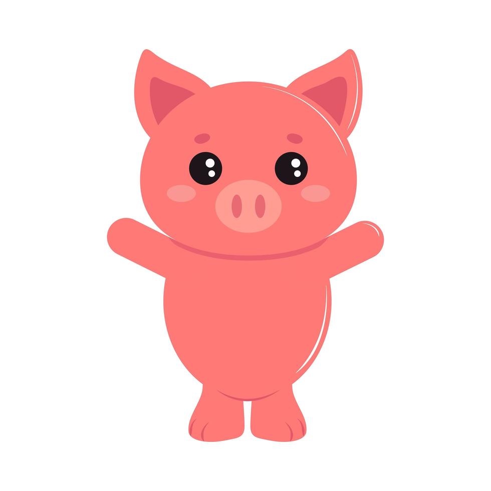 pig kawaii cute vector