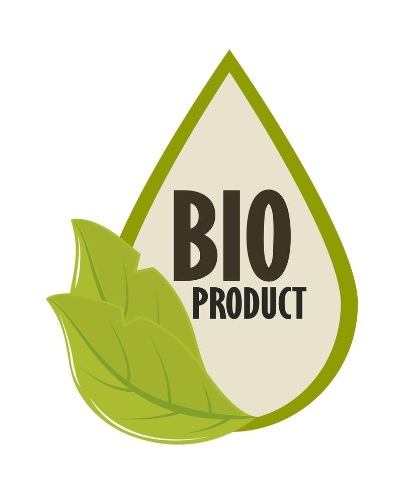 label of bio product vector