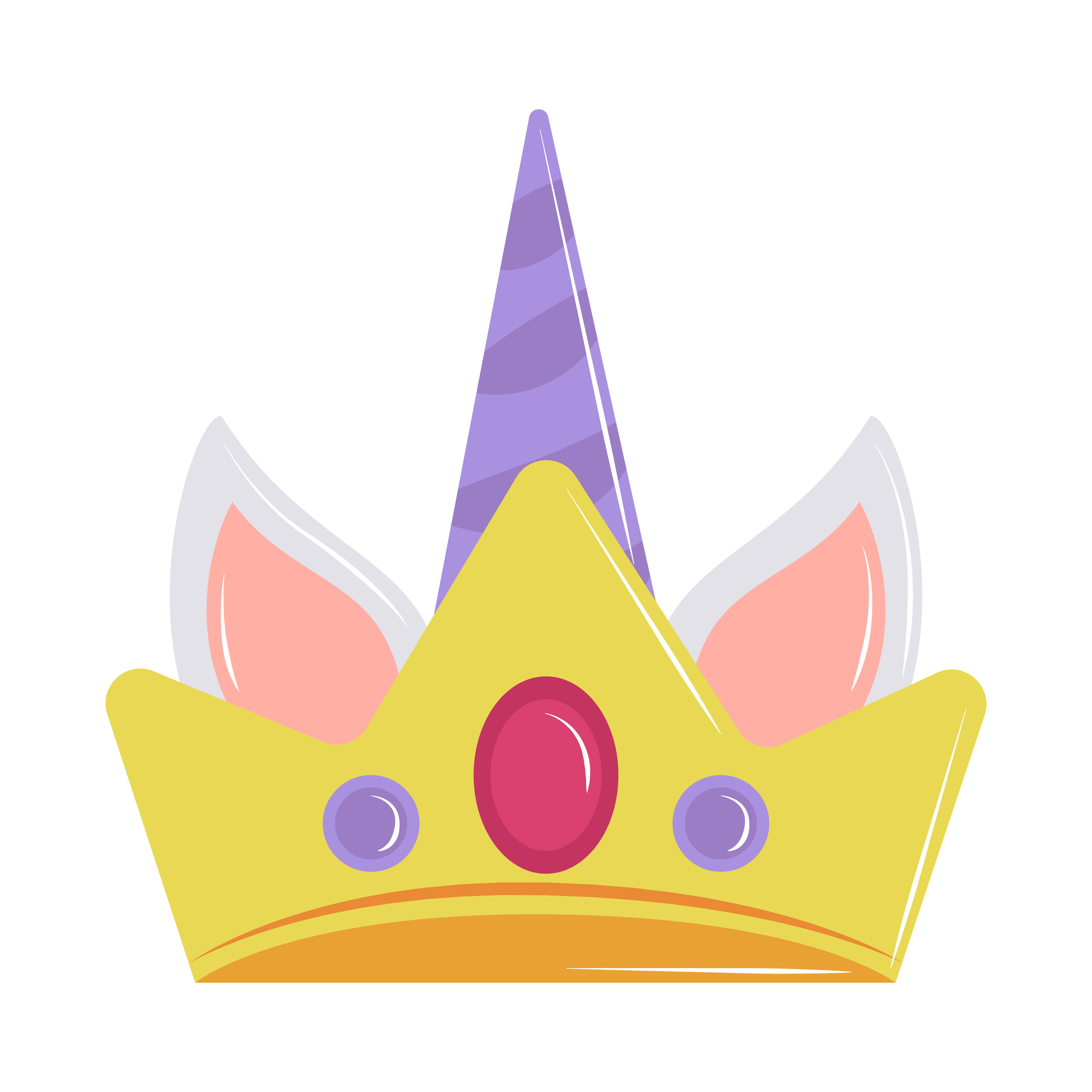 crown with unicorn horn 6161897 Vector Art at Vecteezy