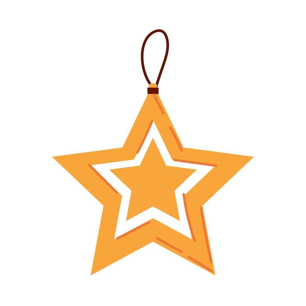 christmas hanging star vector