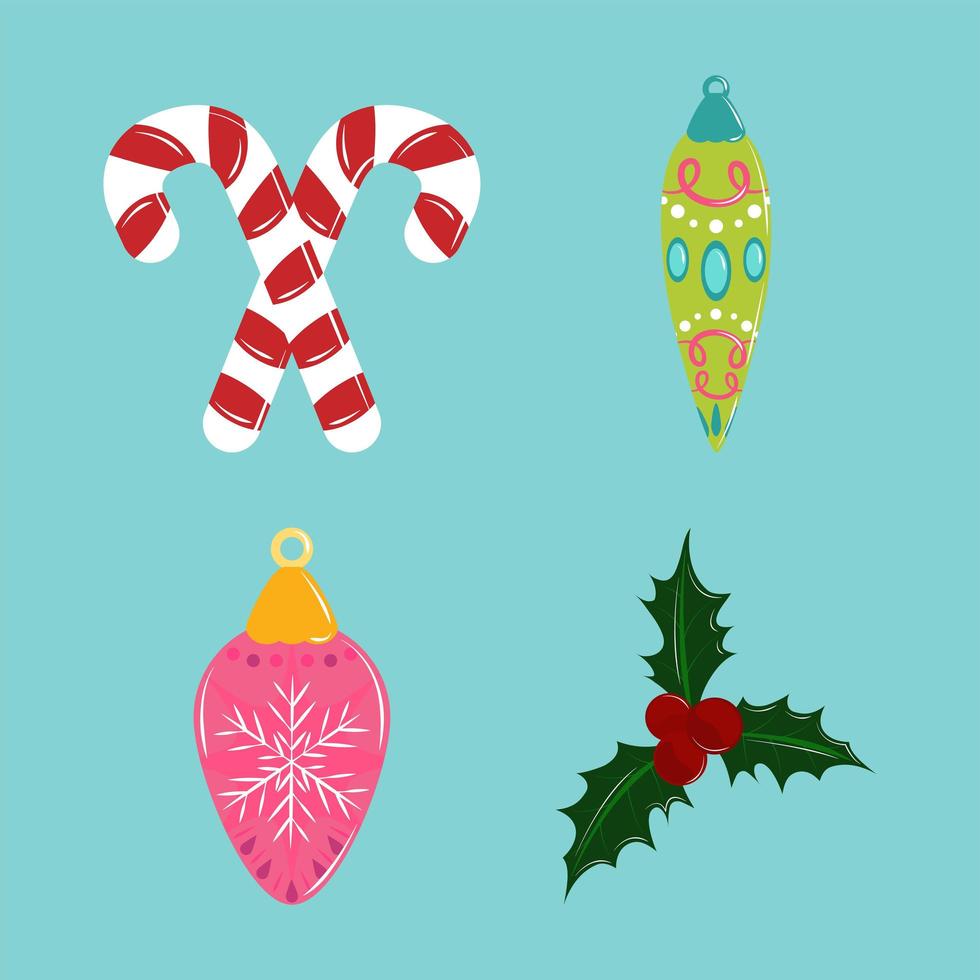 icons merry christmas vector