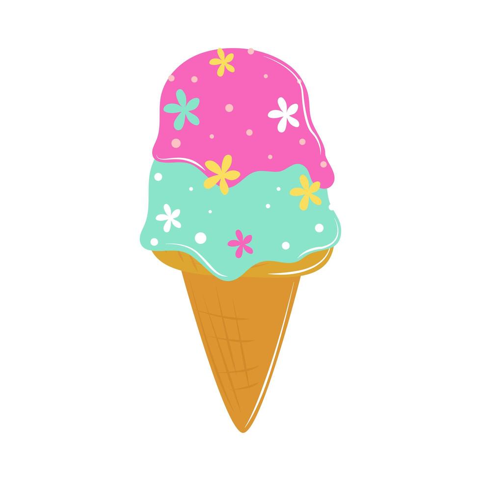 helado de dibujos animados vector