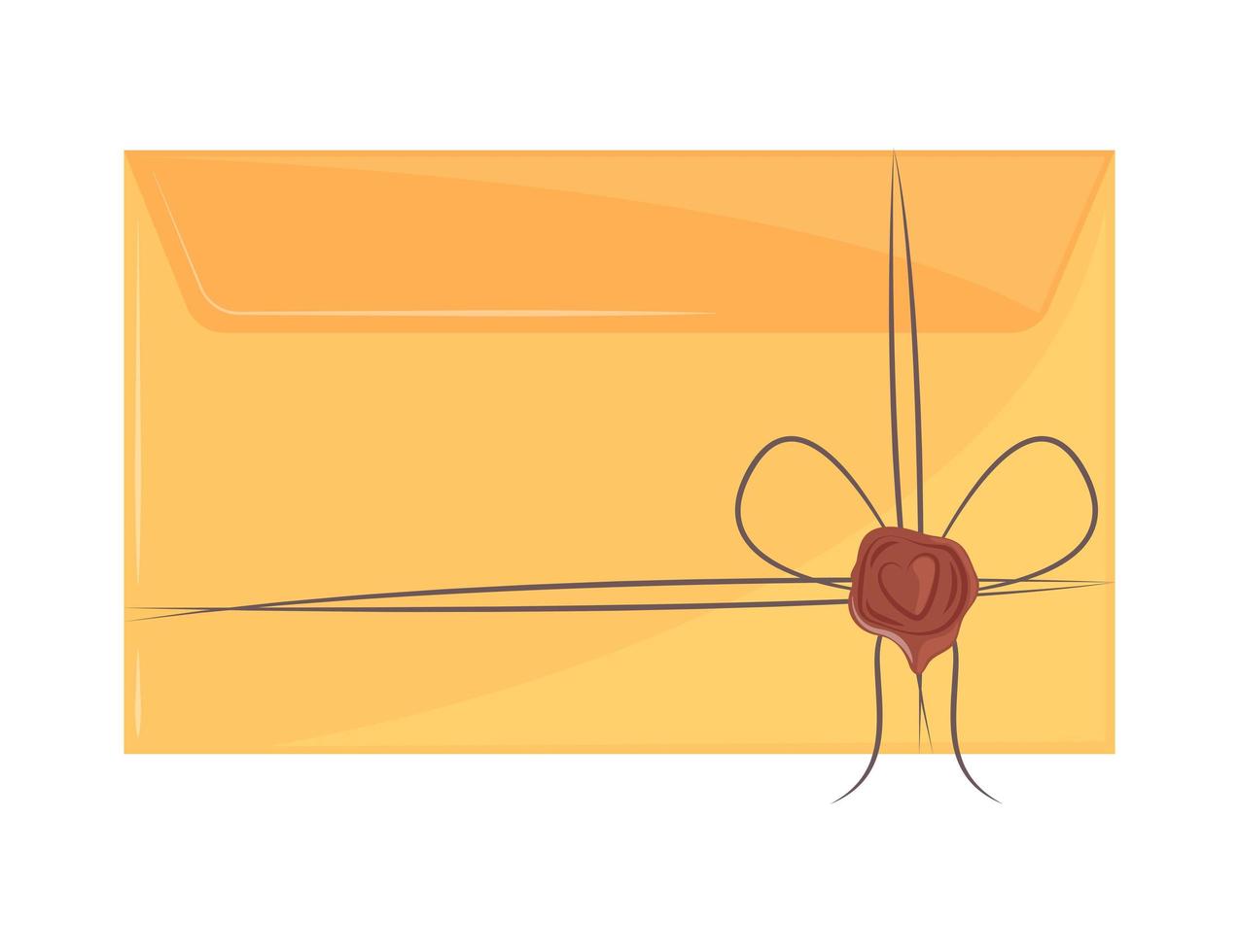 postal mail sealing wax vector