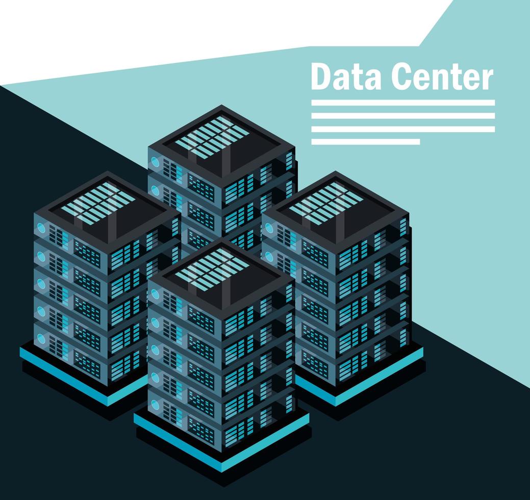 centro de datos de la sala vector