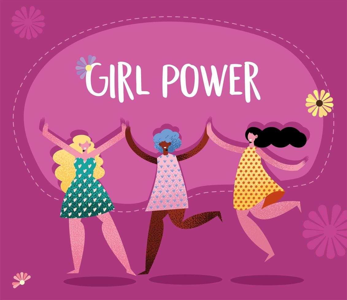 girl power poster vector