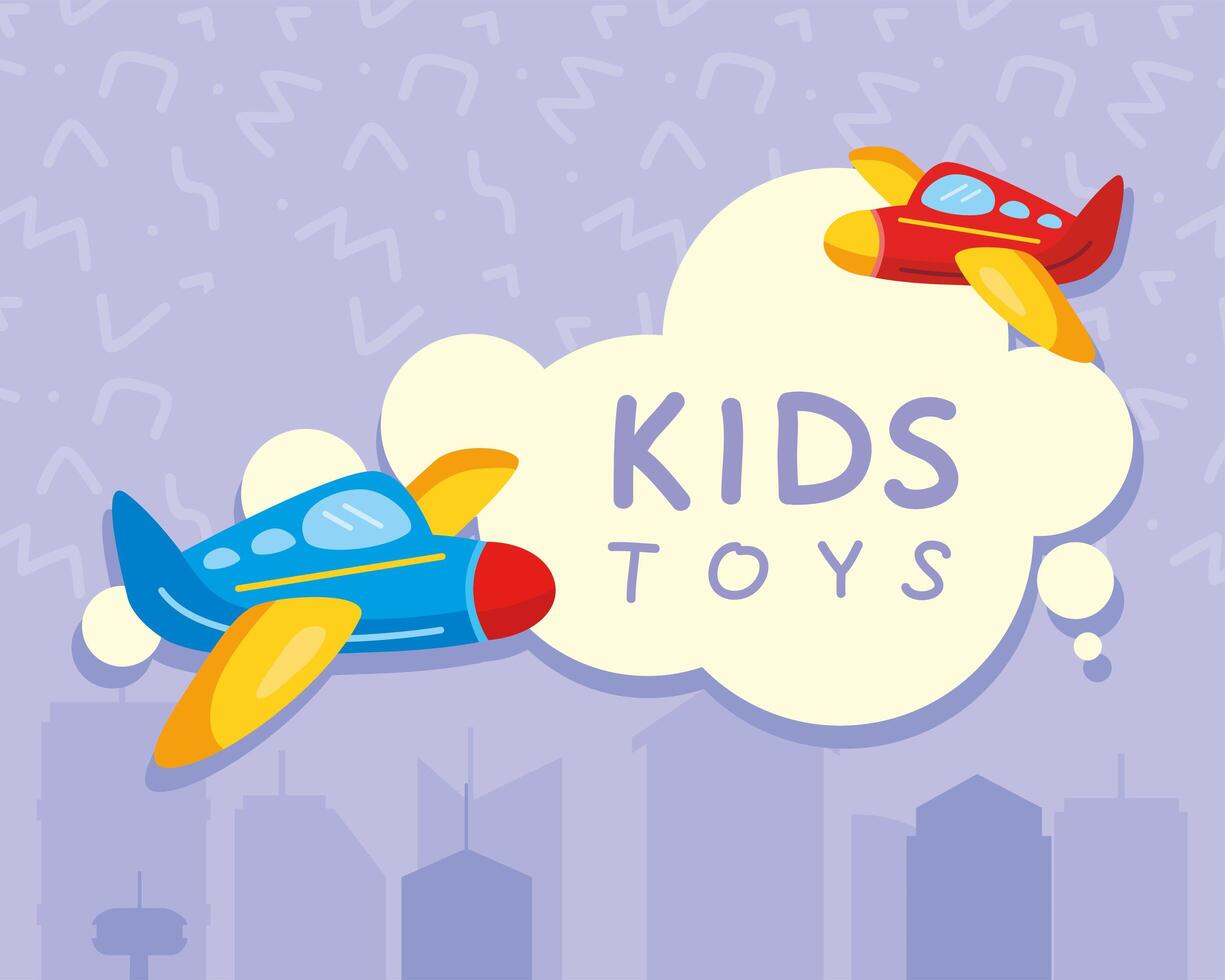 airplanes toys design vector