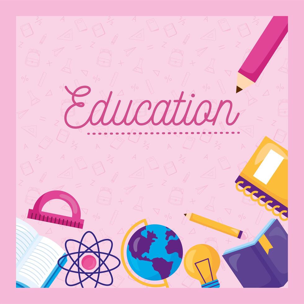 Education icon set vector