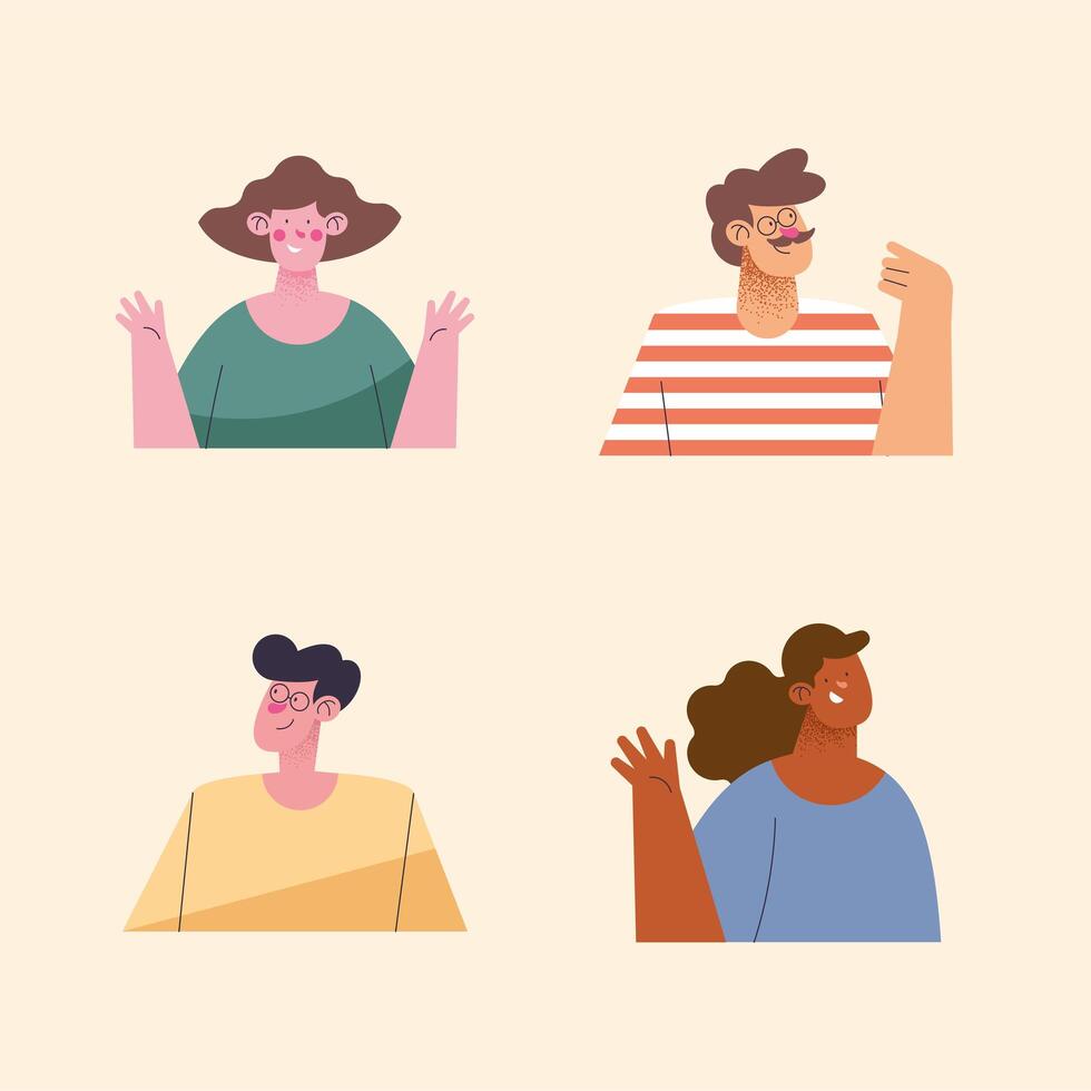 group of four persons vector