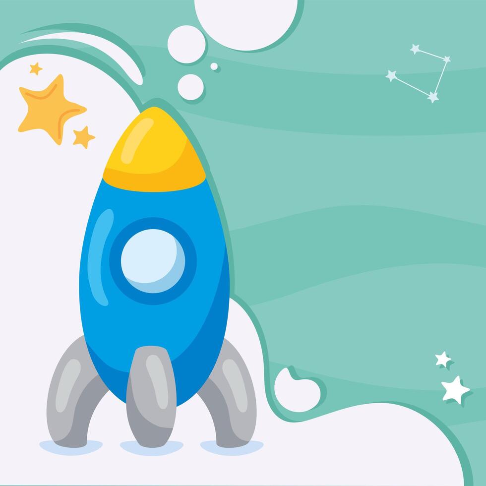 Space rocket icon vector