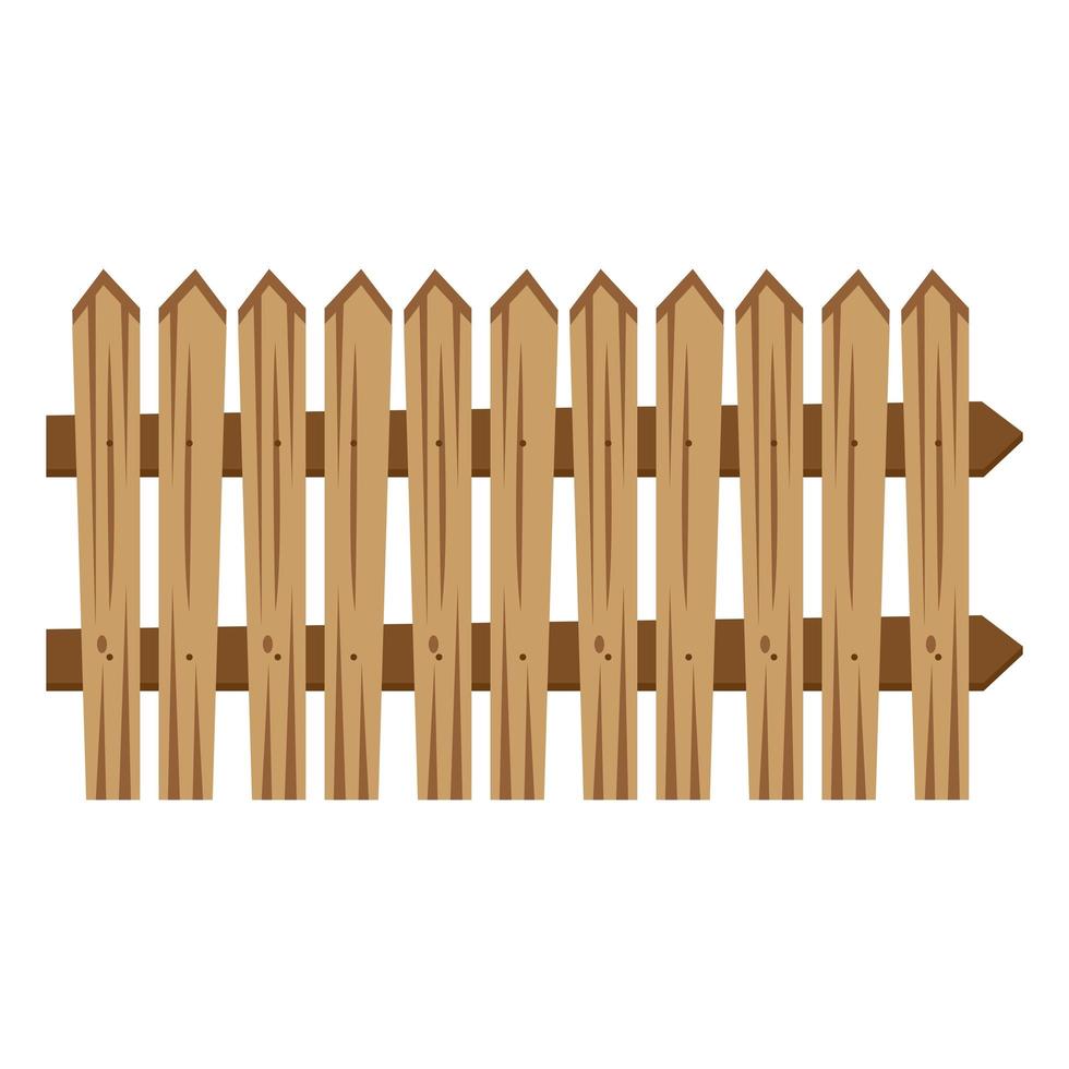 wooden fence barricade vector