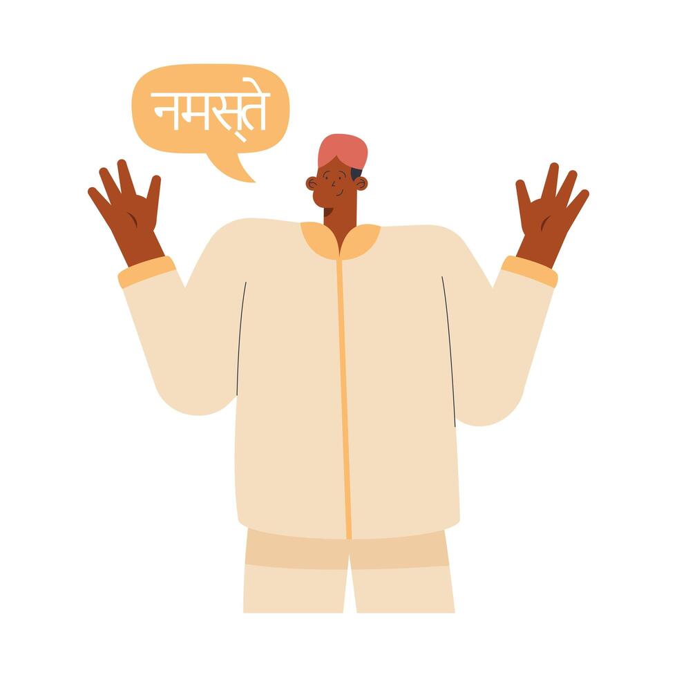 arabian man speaking vector