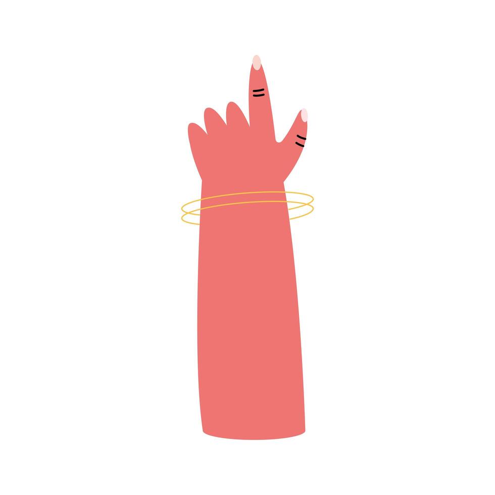 hand with gold wristbands vector