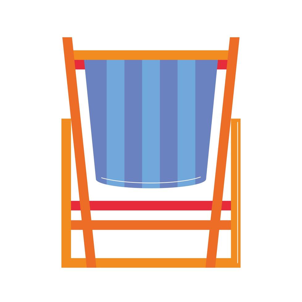 confortable beach chair vector